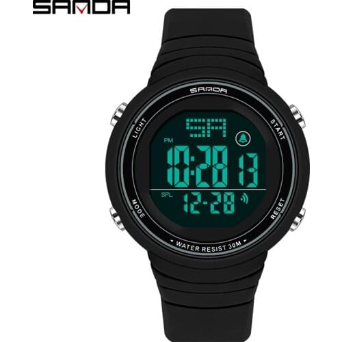 SANDA brand mens and womens watch sports waterproof student electronic watch orologio uomo часы женские наручные montre femme