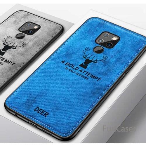 For Huawei Mate 9 10 20 pro X Fashion elk Pattern silicone TPU Cloth Texture Case for Huawei Mate 10 20 lite Honor 8x Max