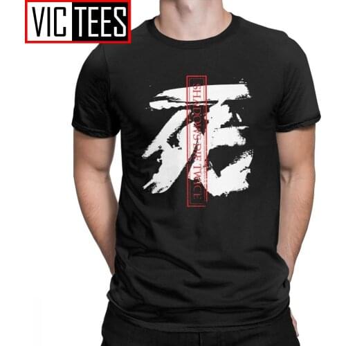Mens Sekiro Shadows Die Twice T Shirt Wolf Souls Samurai Game Japanese Cotton Clothing Tee Shirt Original T-Shirts