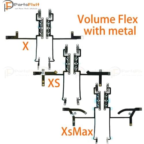 Volume Flex Cable with Metal For iP X XS XsMax Volume Flex Cable with Metal Bracket