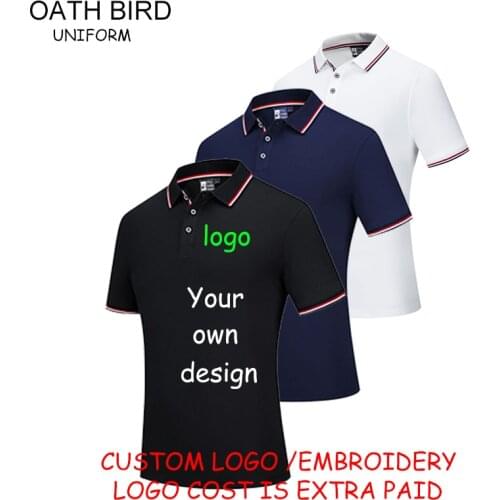 OATH BIRD Summer Golf Polo Shirts Unisex Casual Short Sleeve Personal Company Custom Logo Top