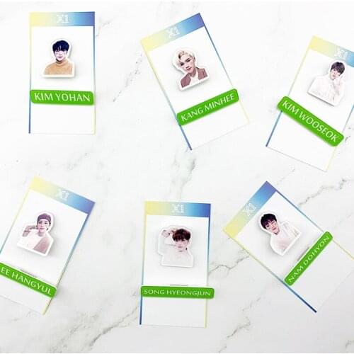 Kpop X1 X-ONE Combined Produce X 101 Flying Concert Same Brooch Human shaped Badge Pins Brooches Fans Support New Wholesale