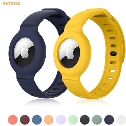 Fashion Soft Silicone Strap For Apple AirTags Smartwatch Anti-Scratch Lightweight Wristband Replacement Bracelet Accessories