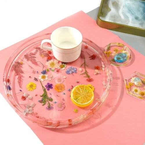 Soap Dish Resin Silicone Molds Epoxy Resin Round Dish Jewelry Tray Resin Casting Molds Candlestick Home Decor Craft Tool