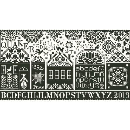 Quaker Street cross stitch package cartoon word 18ct 14ct 11ct cloth cotton thread embroidery DIY handmade needlework