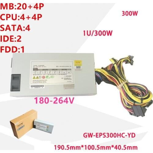 New PSU For Great Wall IPC 1U 300W Power Supply GW-EPS1U300HC-YD