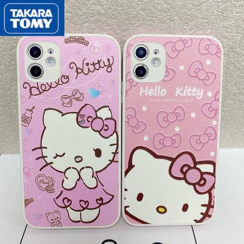 TAKARA TOMY HelloKitty original phone case for iPhone 7/8P/X/XR/XS/XSMAX/11/12Pro/12min Phone Couple Case Cover