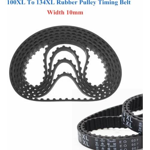 3Pcs 100XL To 134XL Rubber Pulley Timing Belt Close Loop Synchronous Drive Belts Width 10mm