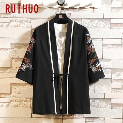 RUIHUO Mens Linen Shirts