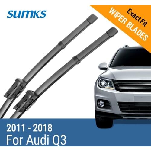 SUMKS Wiper Blades for Audi Q3 24"& 20" Fit slim push button Arms 2011 2012 2013 2014 2015 2016 2017 2018