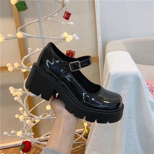 Lolita Shoes Women Japanese Style Vintage Soft Sister Girls High Heels Waterproof Platform College Student Cosplay Costume Shoes