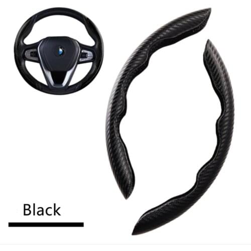 Universal Car Steering Wheel Cover Booster Carbon Fiber Non-Slip Breathable Cover Auto Modification Decoration Supplies 4 Colors