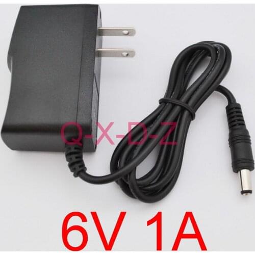 500PCS High quality AC 100V-240V Converter Switching power adapter DC 6V 1A 1000mA Supply US Plug DC 5.5mm x 2.1mm