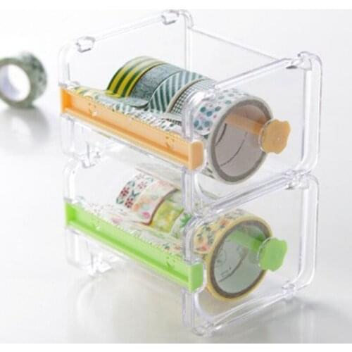 Japanese Stationery Masking Tape Cutter Washi Tape Storage Organizer Cutter Office Tape Dispenser Office Supplies