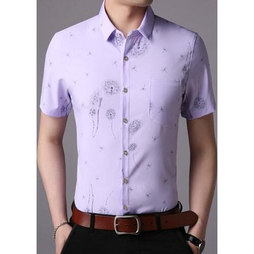 Ymwmhu 2020 Fashion Brand Flower Graphic Shirt Men Short Sleeve Casual Summer Shirt for Men Slim Fit Male Clothes Drop Ship