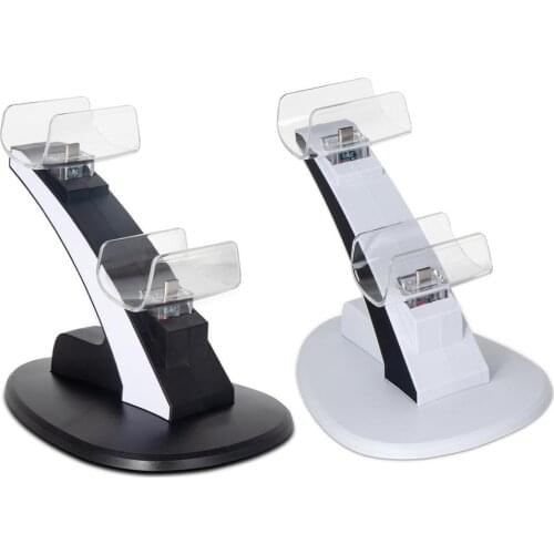 5V 2A Game Controller Handle Dual Charger Dock for Sony PS5 DualSense Wireless Charging Power Cradle Desktop Stand Station