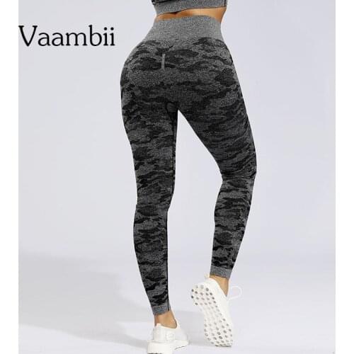 Fitness Womens Scrunch Camo Yoga Pants Women Seamless Tights Leggings Female High Waist Training Legging Gym Workout Clothes