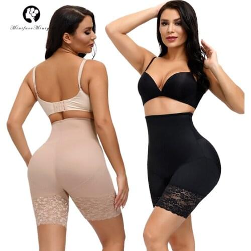 Women Lace High Waist Shapewear Panties Seamless Body Shaper Underwear Waste Trainer Butt Lifter Thigh Trimmer Belly Sheath Flat