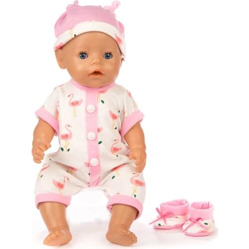 3pcs In 1, Hat+Suit+Shoes Fit For 43cm Baby Doll Reborn Doll 17inch Doll Clothes