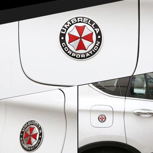 3D aluminum alloy biohazard umbrella car sticker FOR Porsche Cayenne Macan Macan S Panamera Cayman Carrera Porsche911 918