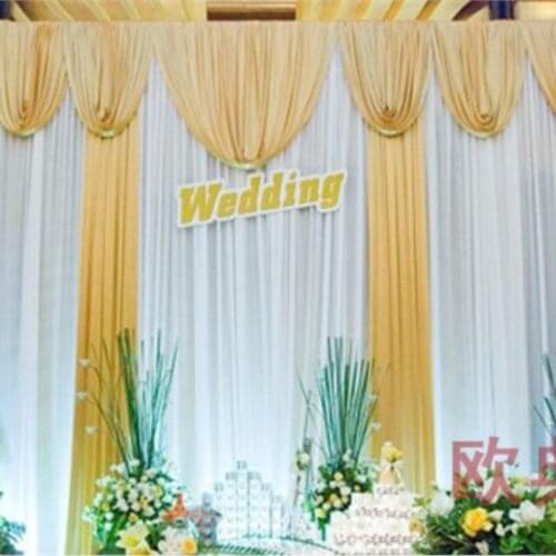 3x6m Wedding Backdrop for Wedding Decoration Wedding Drape and Curtain with Detachable Swag