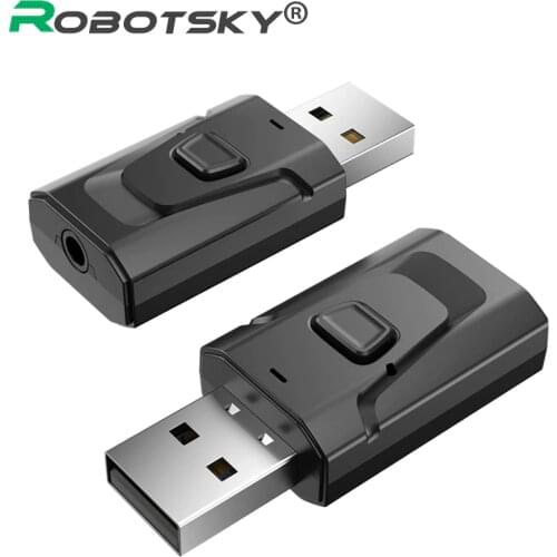 4 In 1 Bluetooth 5.0 Receiver wireless USB Adapter 3.5mm Audio Receiver/Transmitter For TV PC Car AUX Speaker Plug And Play