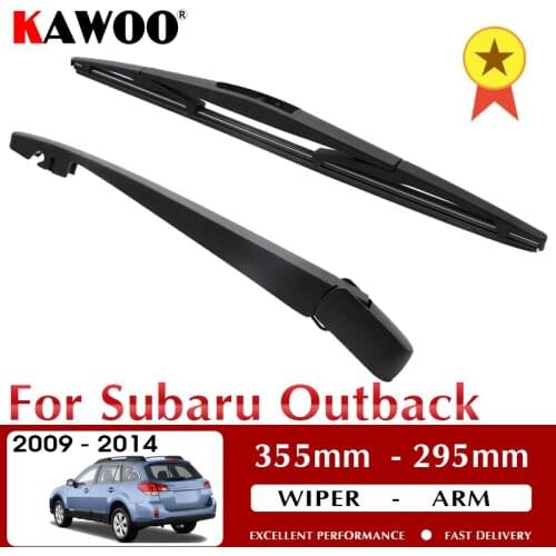 KAWOO Car Rear Wiper Blades Back Window Wipers Arm For Subaru For Outback Hatchback 2009 - 2014 355mm Auto Windscreen Blade