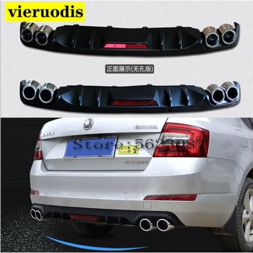 4 vents big rear spoiler 2015 2016 2017 For Volkswagen SKODA Octavia by rear trunk spoiler bumper lip wings rear spoiler