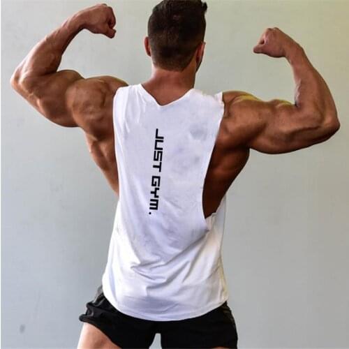 Brand Gym Clothing Fitness Mens Open Side Cut Off T-shirts Dropped Armholes Bodybuilding Tank Tops Workout Sleeveless Vest