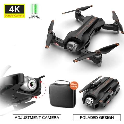 RC Drone 4K Adjustable Wide-Angle Dual Camera Optical flow positioning Smart Follow quadrocopter Dron Selfie RC Helicopter Toys