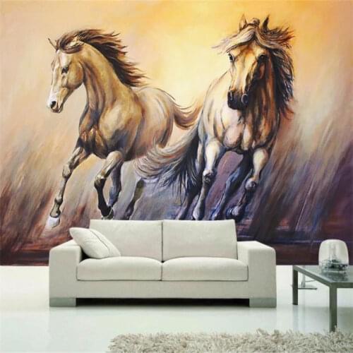 Photo wallpaper Custom wall murals for bedroom modern White horse living room 3d wallpaper European TV background wall 3D