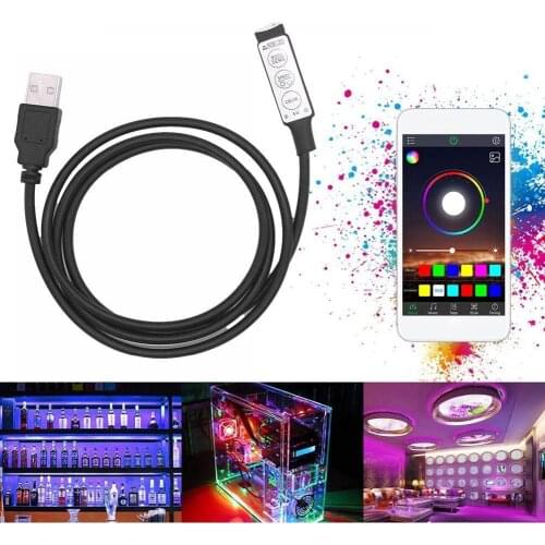 5V USB LED RGB Controller Mini 3Keys Dimmer 24Key 44key Strip LED IR 17Keys Wireless Control Remoter RGB RF For USB Remoter L6J5