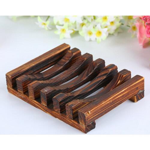 Natural Wood Wooden Soap Dish Storage Tray Holder Bath Shower Plate Bathroom soap big box