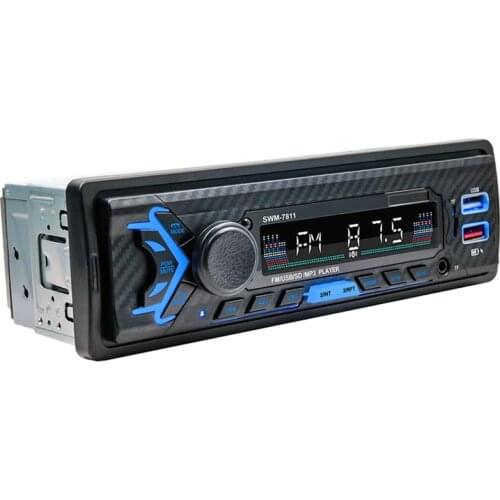Novel-12V Universal Dual USB Car Bluetooth MP3 Player FM Radio USB AUX Input Controller with Wireless Remote Control Receiver
