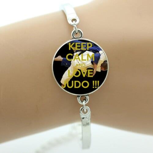 New yin yang tai art Keep Calm and I Love Karate bracelet vintage judo casual sports women men bracelets jewelry SP594