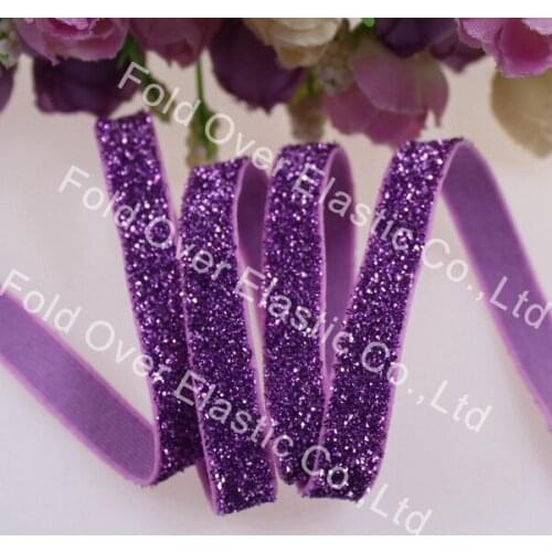 New! 3/8" frosted glitter elastic #7B-14 for elastic hair tie DIY, 250yards/roll