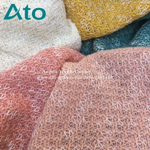 New Soft Jacquard Metallic Fabrics Sweater Knitted Bonded Fabrics Lady sweater cloth Newborn photography drops wraps fabrics