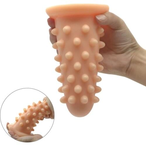 Huge Anal Plug Particles Stimulate Prostate Massager Butt Plug with Strong Suction Cup Female Masturbation Device Adult Products