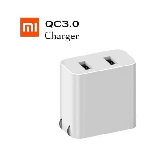 Original Xiaomi Travel Charger Dual USB US plug Mini Portable Quick Charge QC3.0 9V=2A/12V=1.5A/5V=2.4A Max 18-20W Dual USB Port