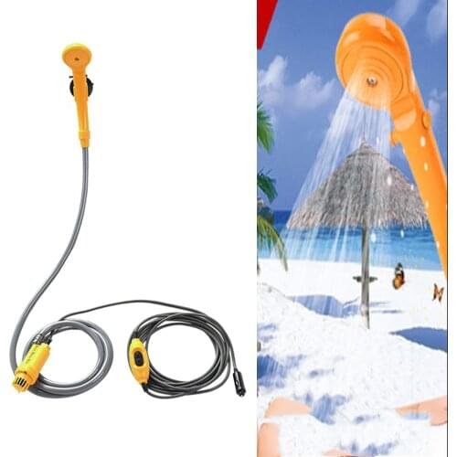 Camping Shower 12V Electric Outdoor Shower Bag Kit For Travel Car Washing Camping Water Bag Kit Hiking Flowering Plants Watering