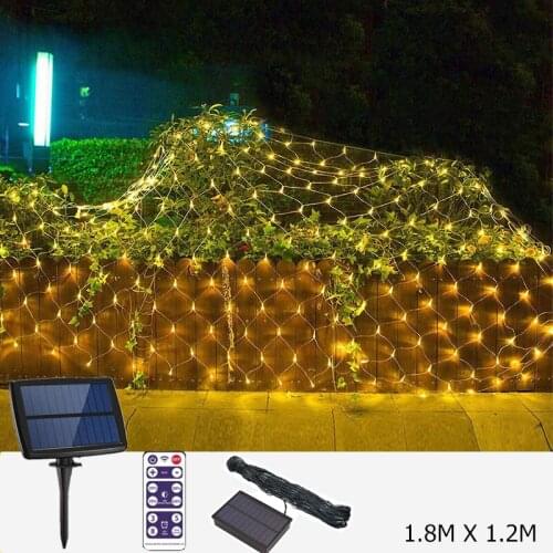 Solar Garden Light 104 LED Net Solar String Lights With Remote Control Solar Lamp Waterproof For Outdoor Lighting