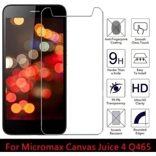 Smartphone Glass Film For Micromax Canvas Juice 4 Q465 Glass Screen Protector Mobile Phone Film