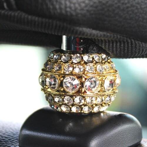 Stylish Rhinestones Metal Car Vehicle Seat Headrest Connect Pole Decorative Ring Car Interior Accessories Boutique Wholesale