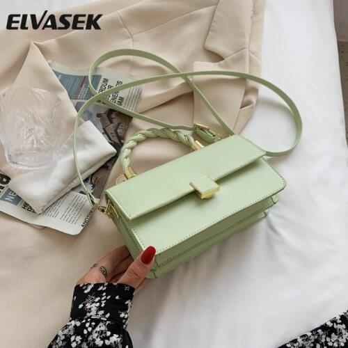 Handle Pu Leather Crossbody Bags Female Shoulder Handbags Luxury Purses With Short Handles 2021 Fashion Quality Messenger Bags