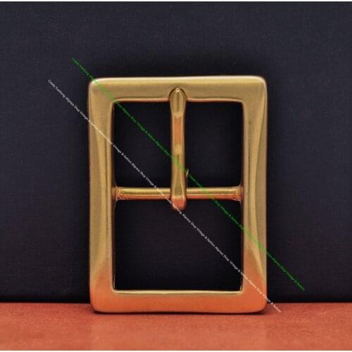 Men Quality Heavy Duty Rectangle Solid Brass Leathercraft Pin Center Bar Belt Buckle Accessories Replacement Fit 38mm