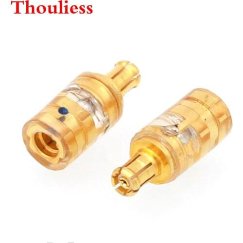 Thouliess pair Gold Plated Headphone Plug for A2DC Male to MMCX/.78mm Female Converter Adapter A2DC Headphone Plug Jack