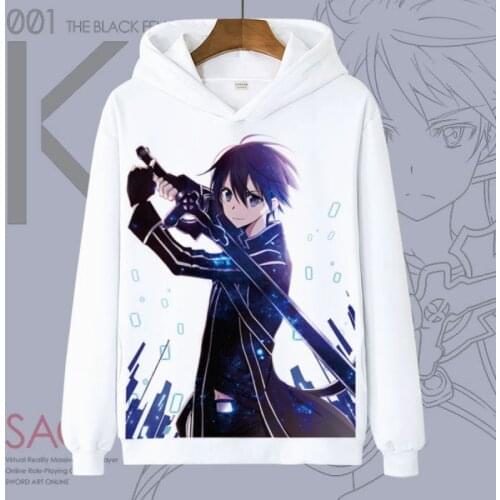 Sword Art Online Cosplay T Shirt Cartoon Kirigaya Kazuto Yuuki Asuna Hoodies Winter Autumn Fleece Sweatshirts Casual Pullover