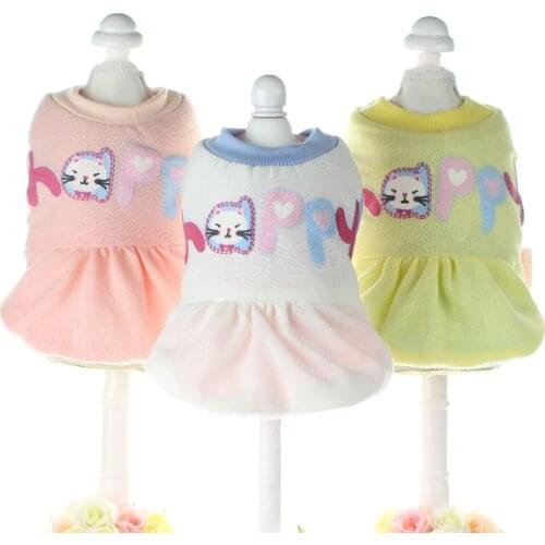 Thick Downs Jackets Cute Happy Letters Coats With Hat Chihuahua Clothing For Dogs Puppy Dog Cat Pet Clothes