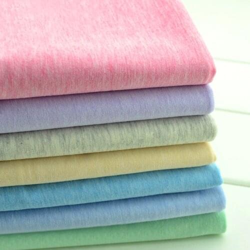 Cotton And Spandex Knitted Fabric For Dress T-shirt Fashion Clothing Making Cloth 50*170cm
