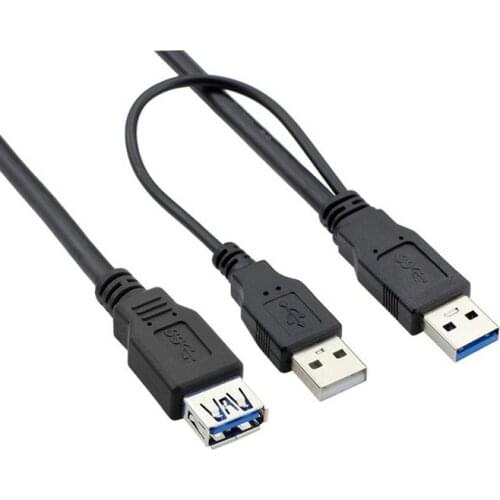 USB 3.0 double A male to A female extension cable